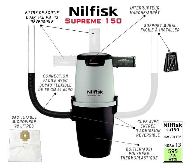 Aspirateur central Nilfisk SU150